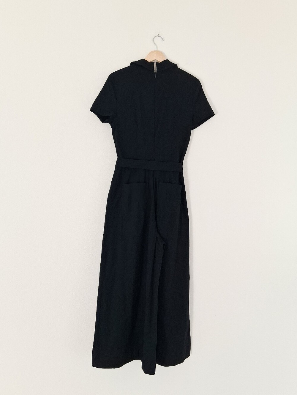 Anthropologie Maeve The Colette Wide Leg Wrap Jumpsuit In Black Magic Fabric - Picture 6 of 16